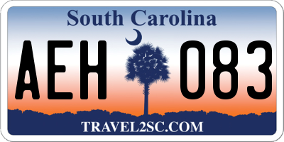 SC license plate AEH083