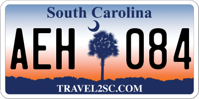 SC license plate AEH084