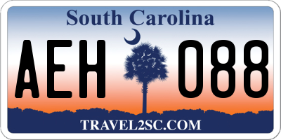 SC license plate AEH088
