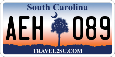 SC license plate AEH089