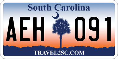 SC license plate AEH091