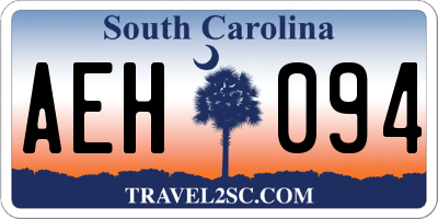SC license plate AEH094