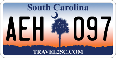 SC license plate AEH097
