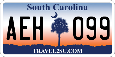 SC license plate AEH099
