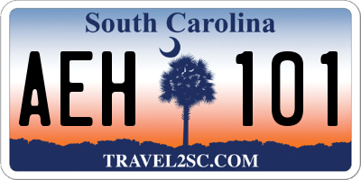 SC license plate AEH101