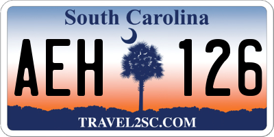 SC license plate AEH126