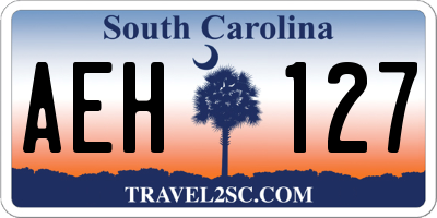 SC license plate AEH127