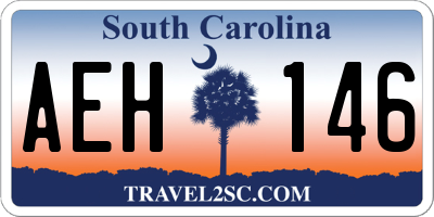 SC license plate AEH146
