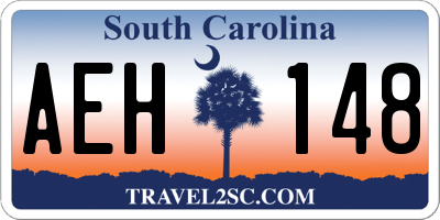 SC license plate AEH148