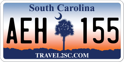 SC license plate AEH155