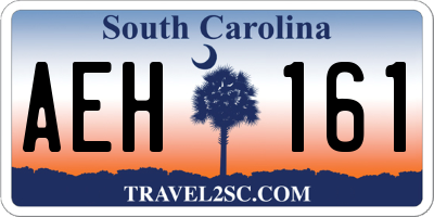 SC license plate AEH161