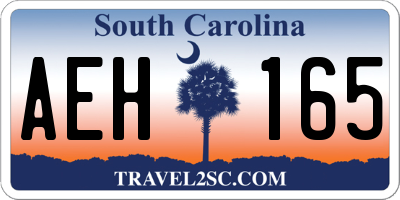SC license plate AEH165