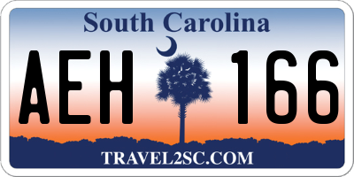 SC license plate AEH166
