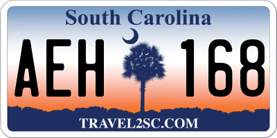 SC license plate AEH168