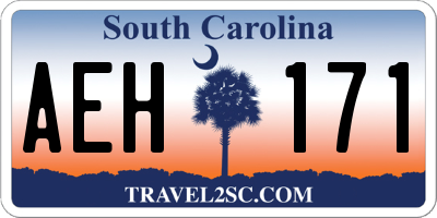 SC license plate AEH171