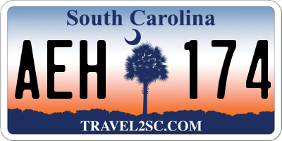 SC license plate AEH174