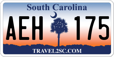 SC license plate AEH175