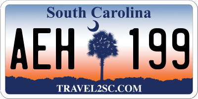 SC license plate AEH199