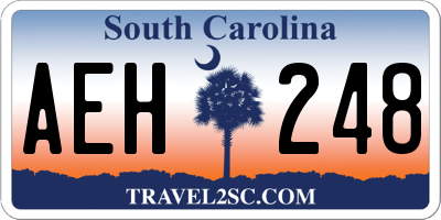 SC license plate AEH248