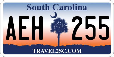 SC license plate AEH255
