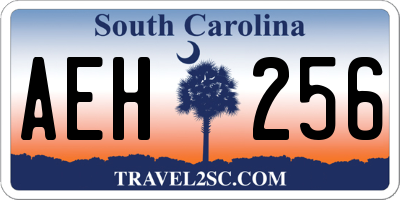 SC license plate AEH256