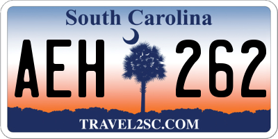 SC license plate AEH262