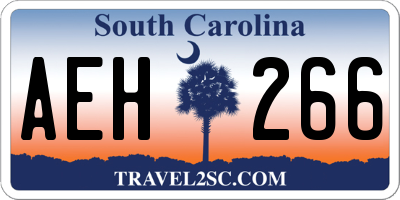 SC license plate AEH266