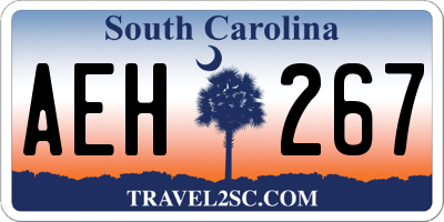 SC license plate AEH267