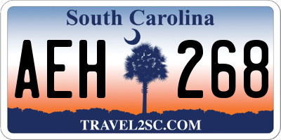 SC license plate AEH268