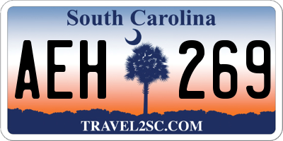 SC license plate AEH269