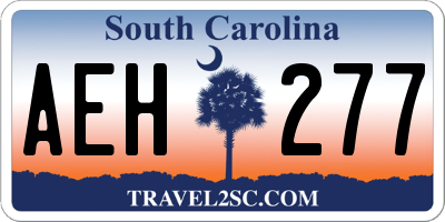 SC license plate AEH277