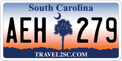 SC license plate AEH279