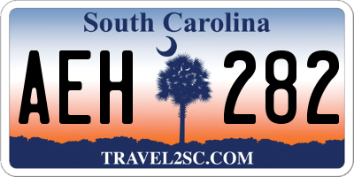 SC license plate AEH282