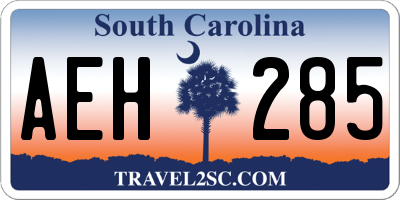 SC license plate AEH285
