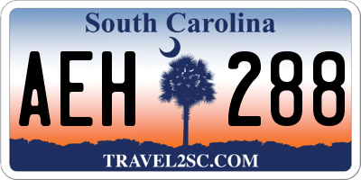SC license plate AEH288
