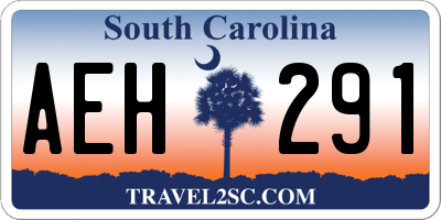 SC license plate AEH291