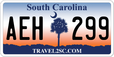 SC license plate AEH299