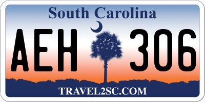 SC license plate AEH306