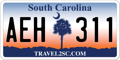SC license plate AEH311