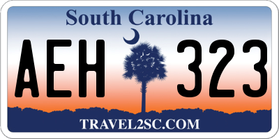 SC license plate AEH323