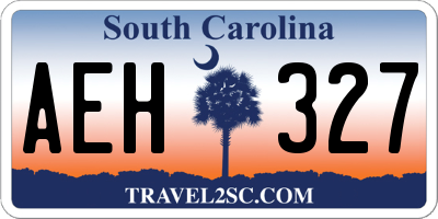 SC license plate AEH327