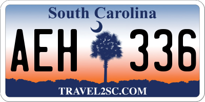SC license plate AEH336