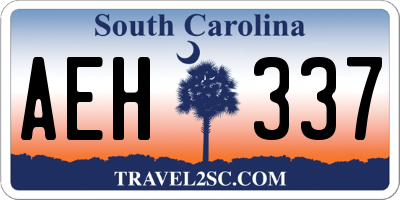 SC license plate AEH337