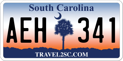 SC license plate AEH341