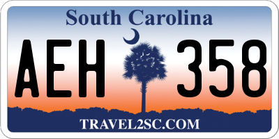 SC license plate AEH358