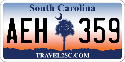 SC license plate AEH359