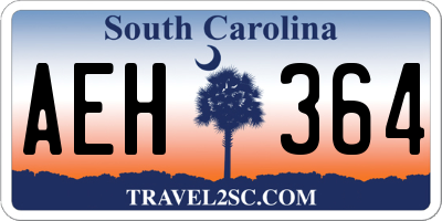SC license plate AEH364