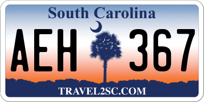 SC license plate AEH367