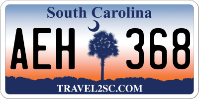 SC license plate AEH368