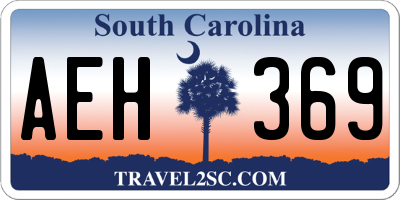 SC license plate AEH369